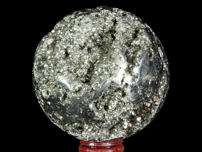 Polished Pyrite Sphere - Peru #65871